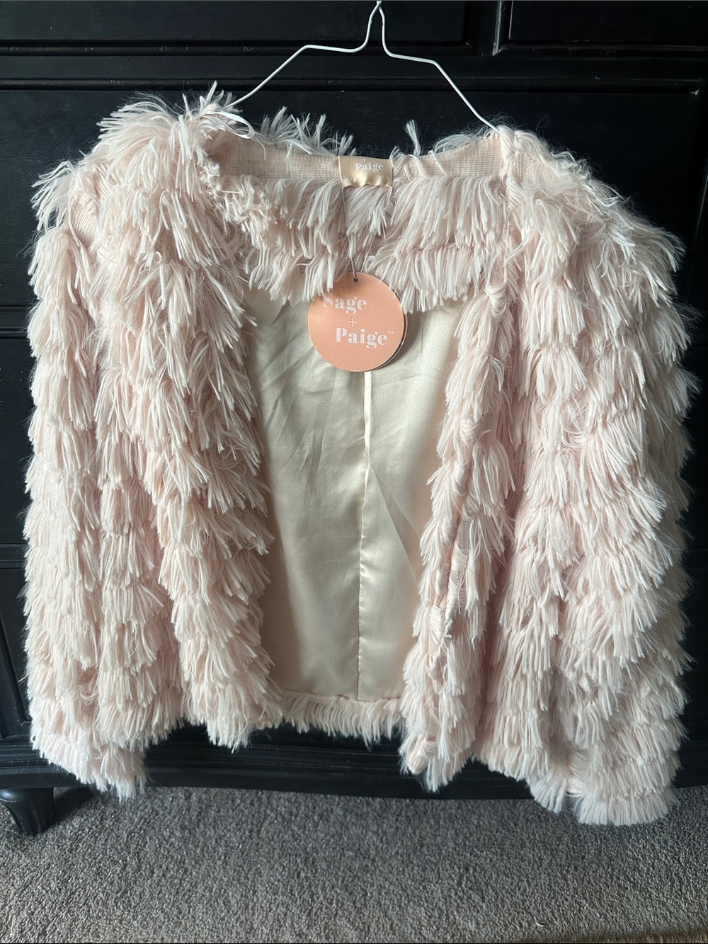 Sage + Paige Women's Blush Pink Faux Fur Jacket